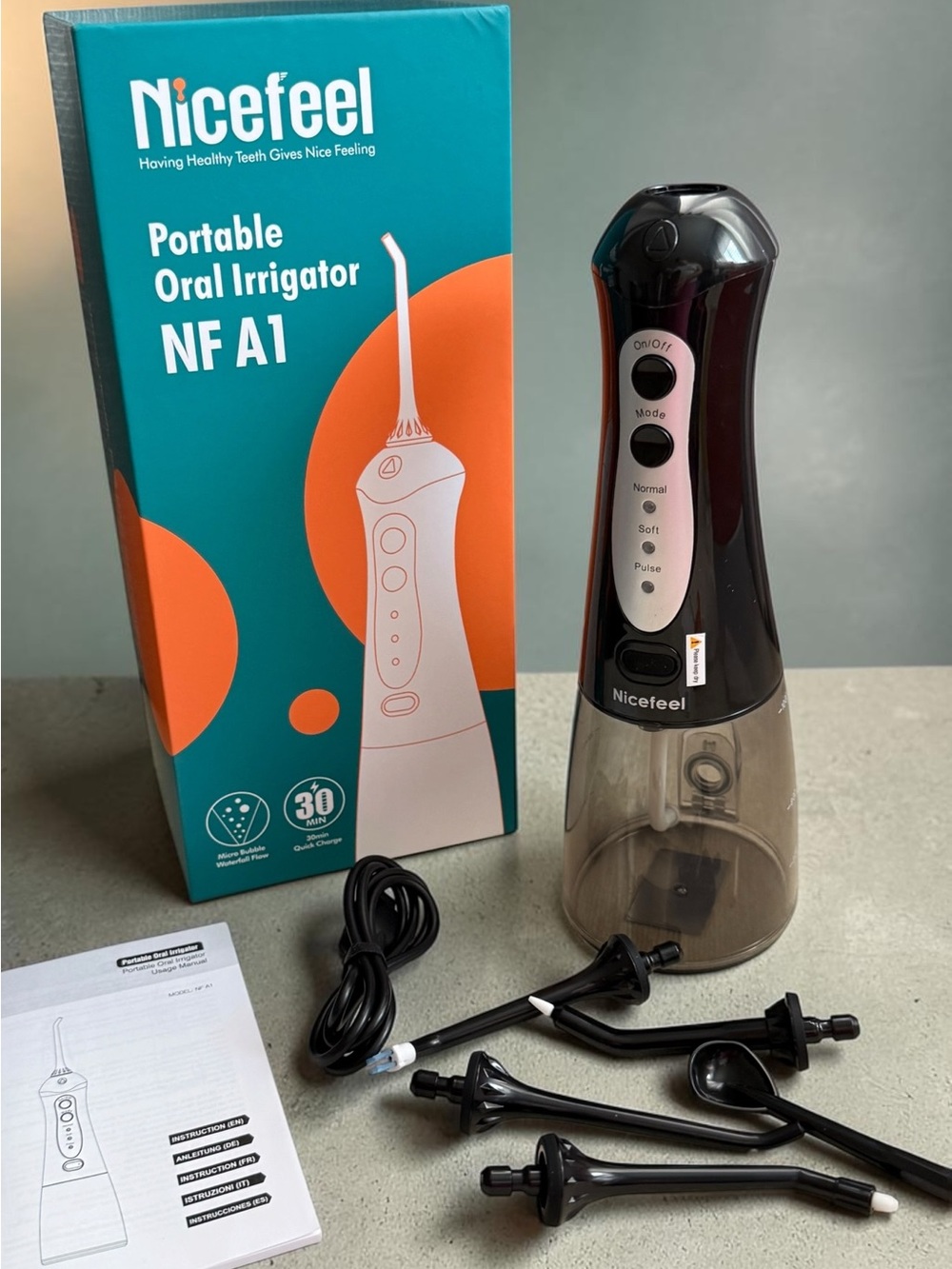 Nicefeel Portable Oral Irrigator in Black